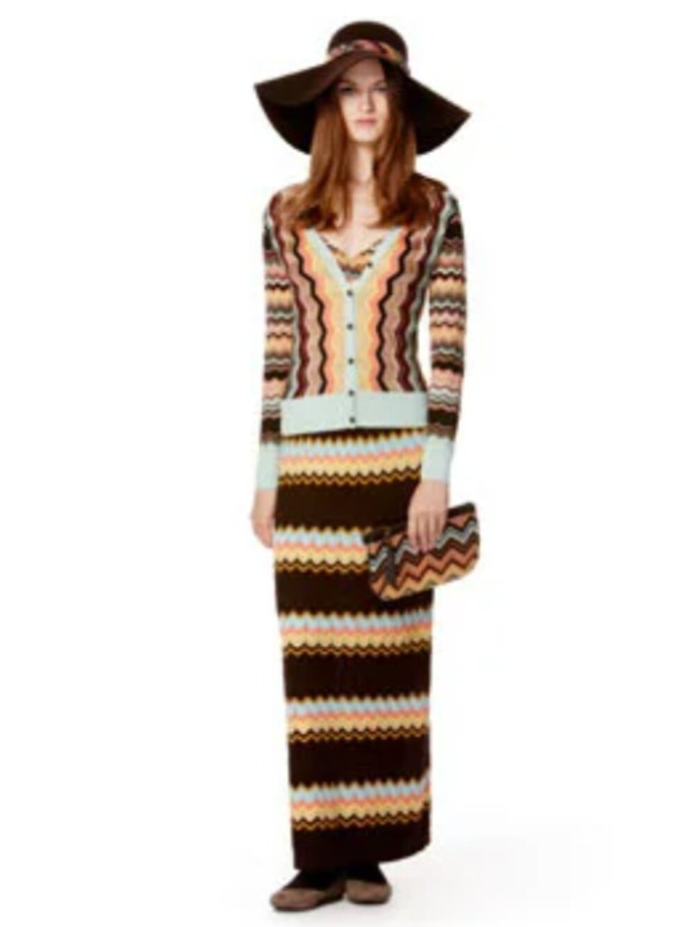 Missoni for Target knit zig-zag maxi skirt L